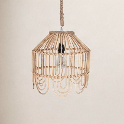 Merce Single Light Rattan Dimmable Pendant