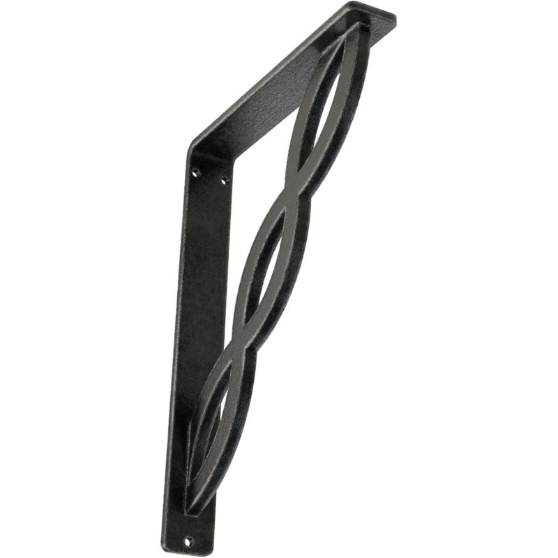 Support en fer forgé, Étain antique, H 10 po x l 1,5 po x P 7,5 po