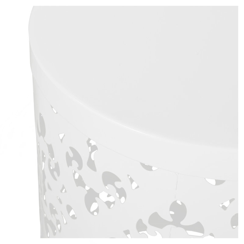 Table d'appoint Faliha, Blanc, 2