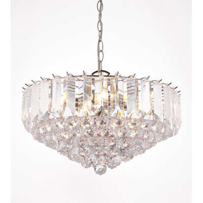Kacey 6 - Light Crystal Chandelier