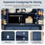 Grand garde-manger autoportant de 43,3 po x 20 po x 77,3 po avec 6 tablettes de porte, 2 tablettes réglables et 5 tiroirs-614486287