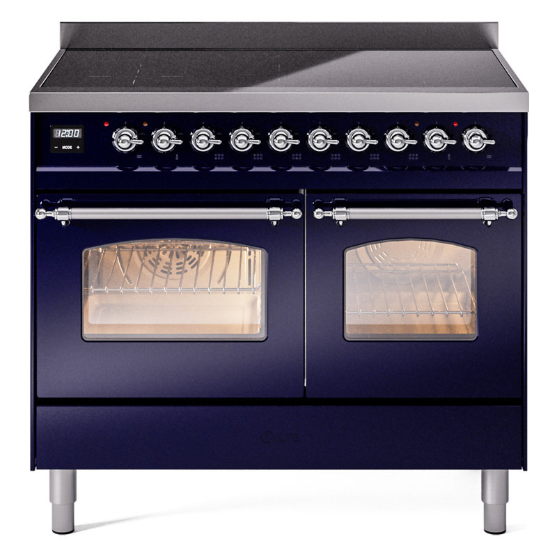 ILVE Nostalgie II 40 in Induction Range, Midnight Blue/Chrome