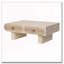 Table basse à bord arrondi avec tiroir en bois massif à motif floral