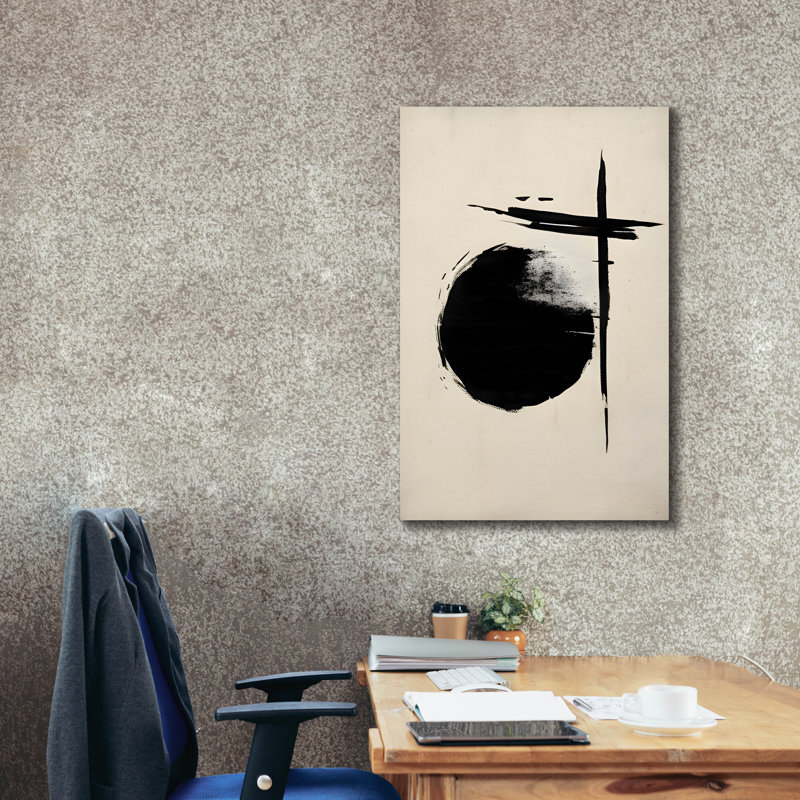 "Black & Neutral Abstract 6" par Petals Prints Design, H 40 po x l 26 po x P 1,5 po