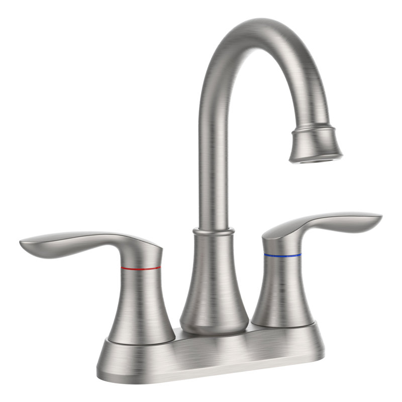 Bathroom faucet with 360 degree turn spout, Brushed Nickel