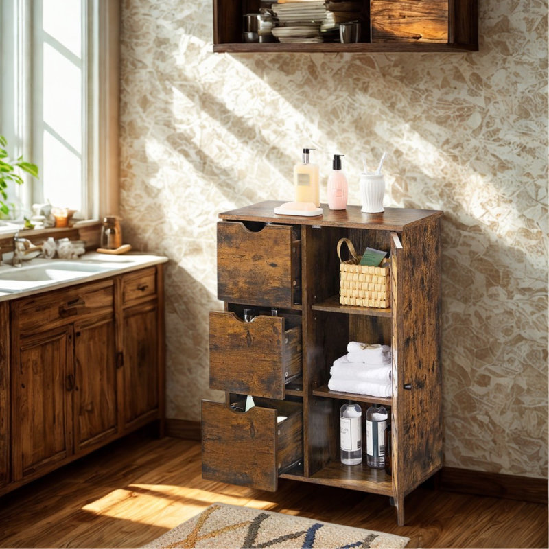 Anaysha Freestanding Bathroom Cabinet