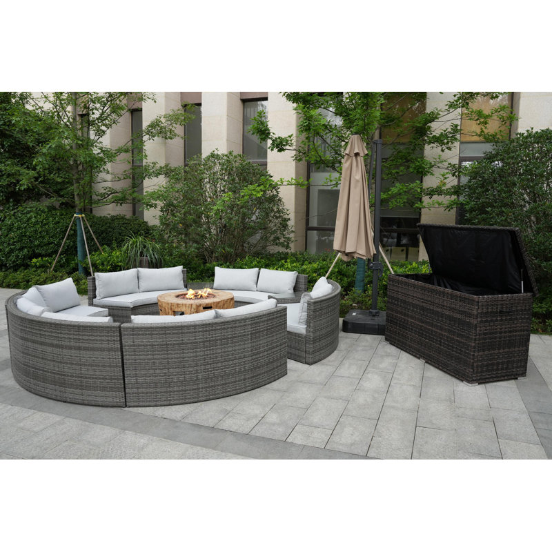 12 - Person Patio Conversation Set with Cushions