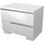 Table de chevet 2 tiroirs White Laquer