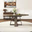 Table de salle à manger extensible ronde de 43 po avec compartiment de rangement caché, table de ferme moderne de style Mid-Century pour salle à manger-1377464048