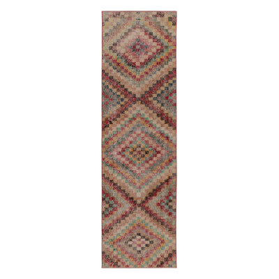 One-of-a-Kind 2'4"x7'10" 1960s Wool Area Rug