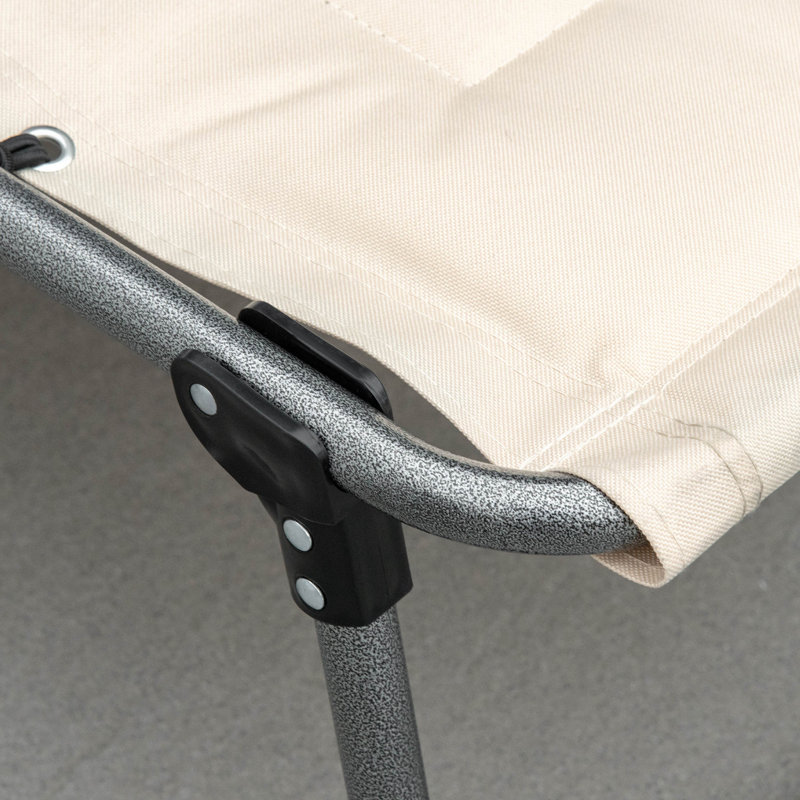 Chaise longue pliante rembourrée Outsunny, Beige