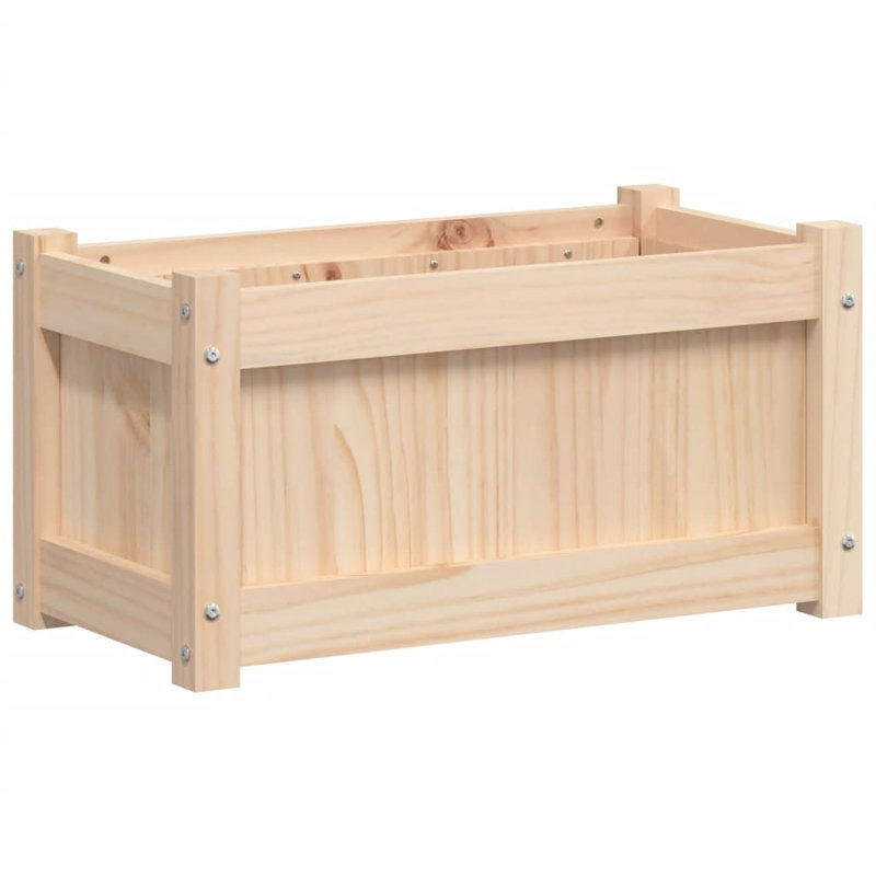 Wooden Kogut Flower Box, Natural, 12.20" H x 23.62" W x 12.20" D, 1