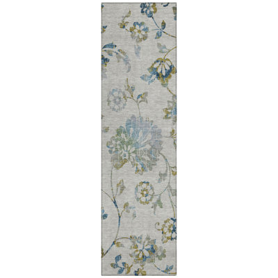 Charysse Washable Floral Indoor / Outdoor Rug