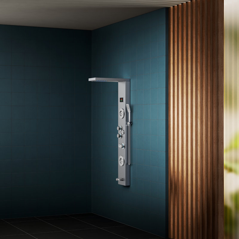 47.24'' Shower Panel with Adjustable Shower Head, Brushed Nickel