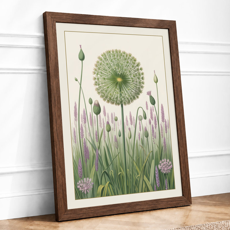 Seedhead And Blooms Botanical - Print, Walnut, A3 - 42.0 x 29.7 cm