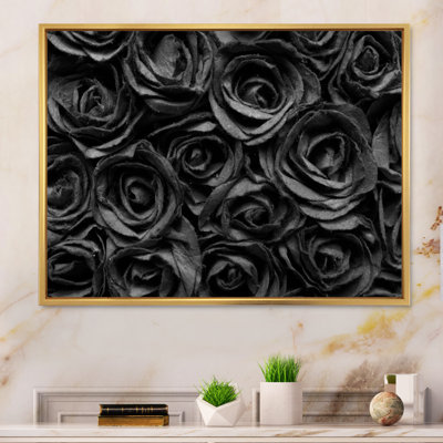 Rose Floral Canvas Wall Art, Modern Flower Painting Print - Rose Modern Design