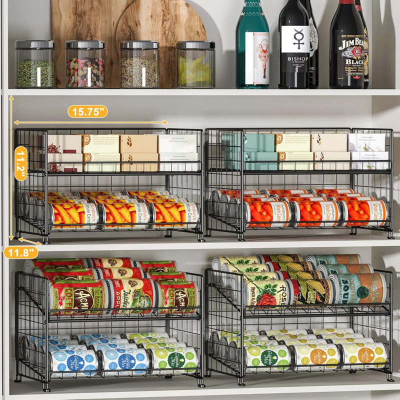 Ensemble de 2 boîtes de rangement empilables, rangement pour boîtes de rangement pour garde-manger