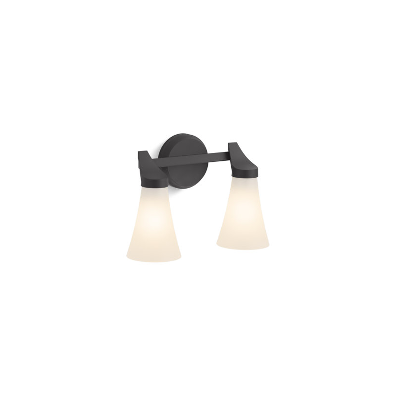 Simplice Two-Light Sconce, Matte Black