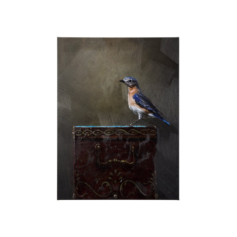 Graceful Poise II (Eastern Bluebird), 40" H x 30" W x 1.5" D