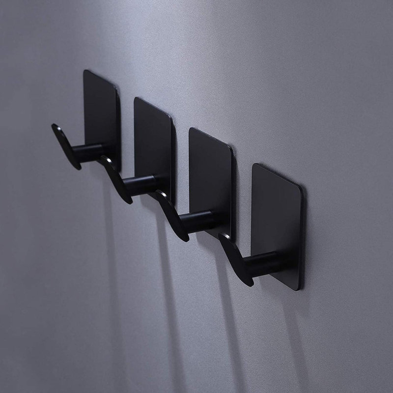 Wall Mounted Towel Hook, Matte Black