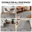 Tapis lavable antidérapant à rayures bohémiennes délavées-22133799