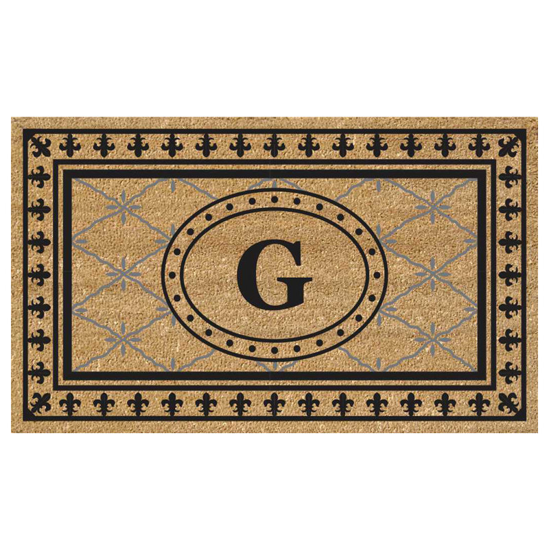 Tapis de porte extérieur en vinyle anti-dérapant Hanningt, G, Rectangle 1 pi 8 pi x 3 pi