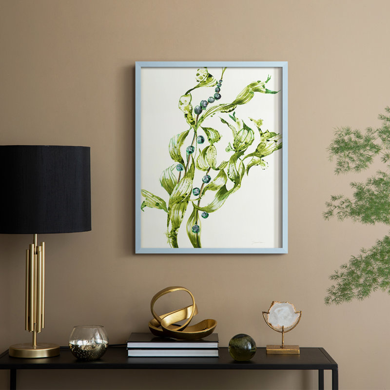 Sea Grapes, reproduction encadrée - bois massif, H 21 po x l 17 po, Bleu