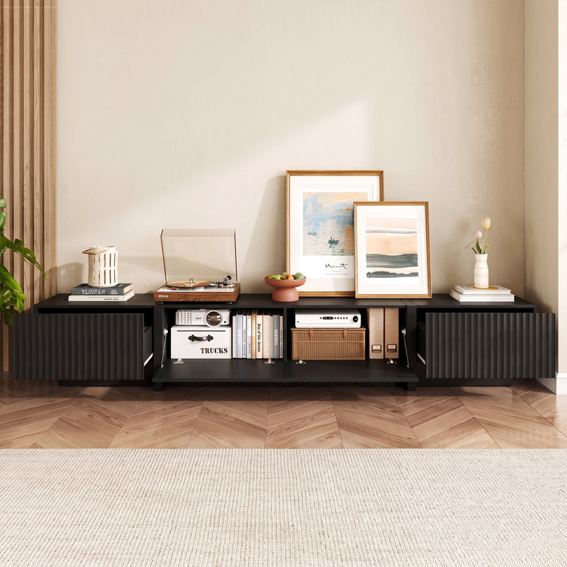 Meuble télé 98 po Mid Century , black