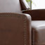 Fauteuil inclinable Stanley en bois noir et similicuir brun Stanley