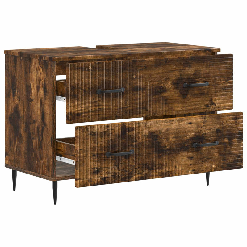 Under Sink Cabinet, Smoked Oak