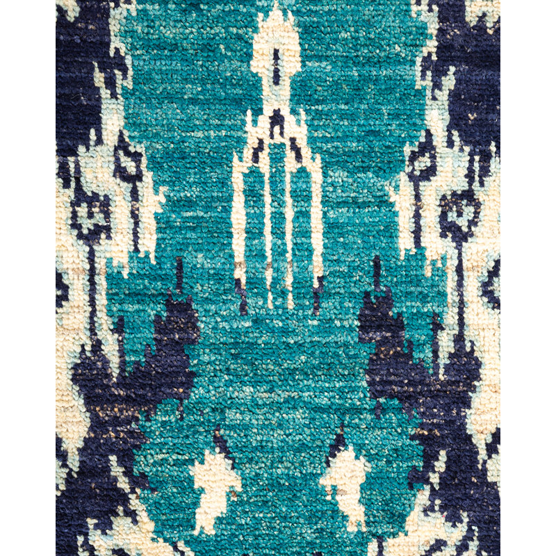 Contemporary One-of-a-Kind 2' 7" X 8' 7" Hand Knotted Area Rug