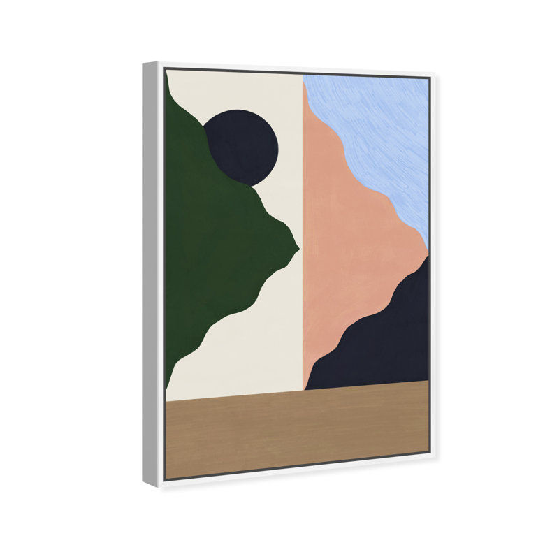Peaking Mountains Print by Oliver Gal, 11"H x 16"W, White Floater Frame