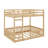 Wood Full-Over-Full Bunk Bed Featuring A Ladder And Safety Rails-383544149