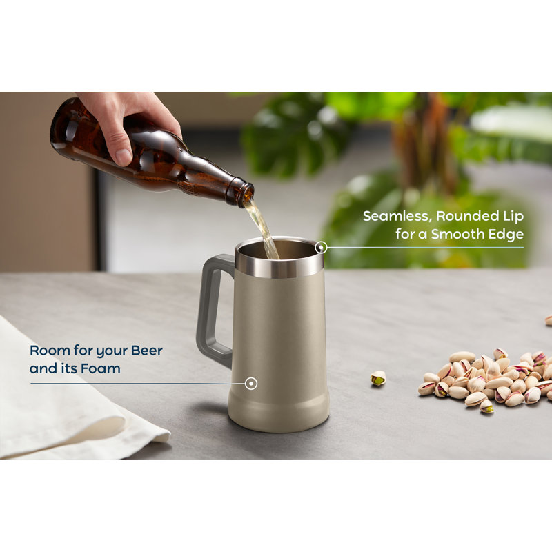 Tasse de camping en acier inoxydable , Beige