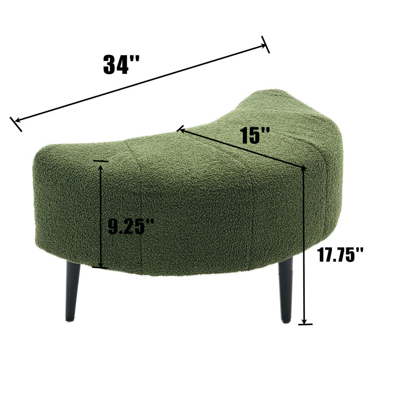 Chaise simple moderne, 42,5 po avec repose-pieds mobile et coussins confortables, pour votre chaise de salon, plateau de table basse de conception ergonomique, améliore la vie quotidienne