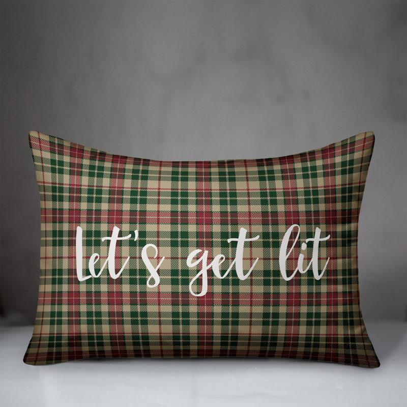  Coussin Let's Get Lit in Tartan