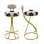 Ensemble de 2 tabourets de bar rembourrés à hauteur de comptoir pour îlot de cuisine en métal-1279239174