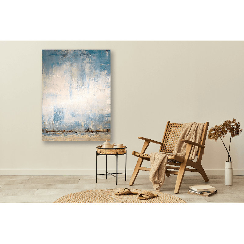 Beach & Ocean Print by John Beard, Brown Framed Canvas, 40" H x 30" W x 1.75" D