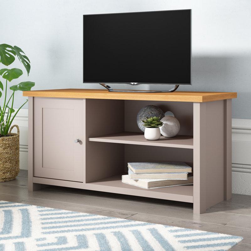 Kerry TV Stand for TVs up to 42", Soft Grey/Beige