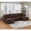 Chaise de salon contemporaine en tissu de café noir, pieds de dossier-1317003691