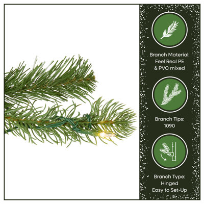 Sapin de Noël mince pré-éclairé