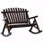 Outdoor Wooden Rocking Chair, Double-Person Rustic Adirondack Rocker