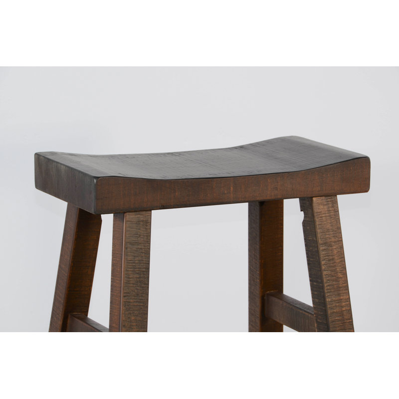 Anneliesa Solid Wood Counter Stool, Tobacco Leaf, Bar Stool (30" Seat Height)