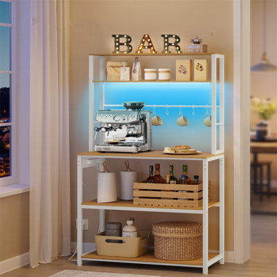 Kitchen Bakers Rack with Power Outlet