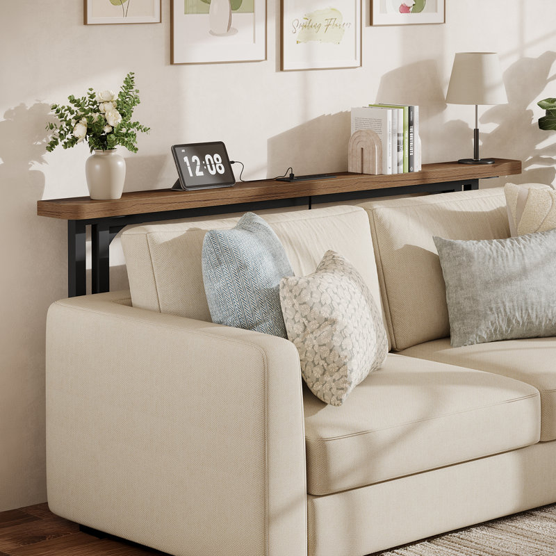 70.9'' Skinny Console Table with USB Port and Charging
