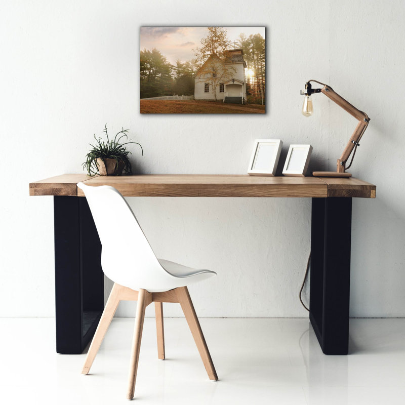 «Little White Church» par Lori Deiter, estampe numérique sur toile, H 18 po x l 26 po x P 0,75 po