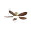 Ventilateur de plafond à DEL 5 pales 51 "à intensité variable rétro avec télécommande