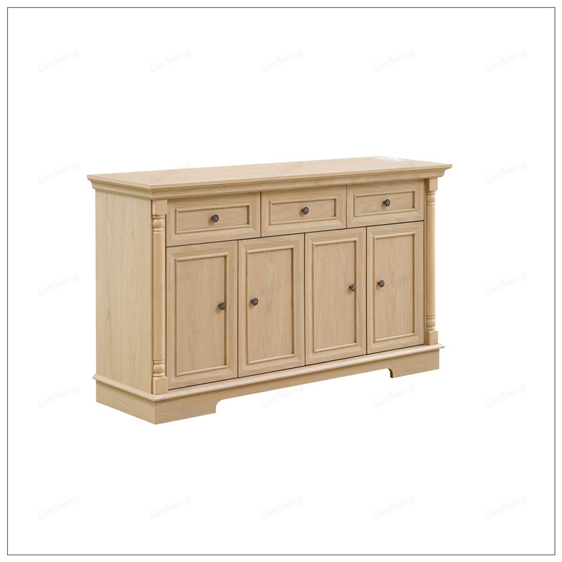 Armoire de rangement spacieuse en forme de colonne romaine avec tiroirs, portes et refroidisseur à vin pour un salon élégant et un couloir