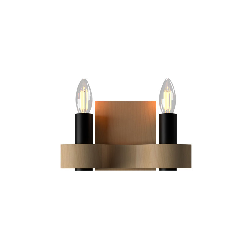 Flow 2 - Light Candle Wall Light, Maple