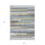 Tapis extérieur lavable rayé bleu et bleu ciel 8 pi x 10 pi